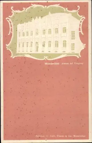 Präge Ak Montevideo Uruguay, Ateneo del Uruguay