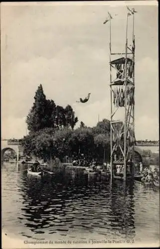 Ak Joinville le Pont Val de Marne, Sprung vom Sprungturm