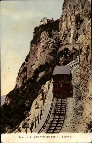 Ak Genève Genf Stadt, chemin de fer du Saleve, Zahnradbahn