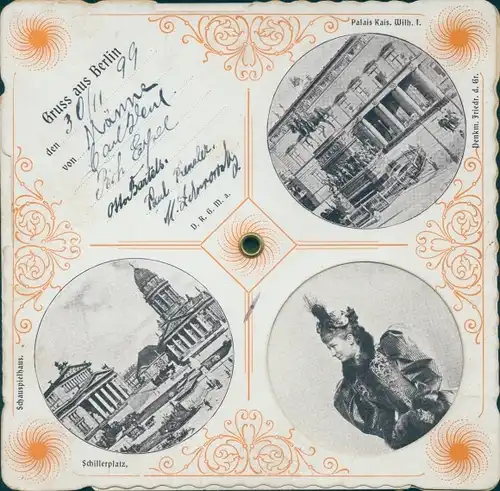 Mechanische Ak Berlin, Kaiserin Auguste Viktoria, Palais Kaiser Wilhelm I, Schillerplatz, Berolina