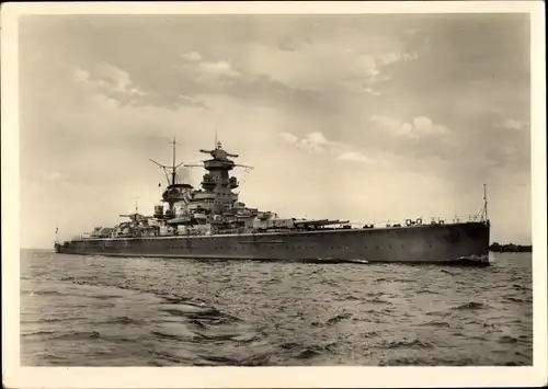 Ak Deutsches Kriegsschiff, Admiral Scheer, Panzerschiff