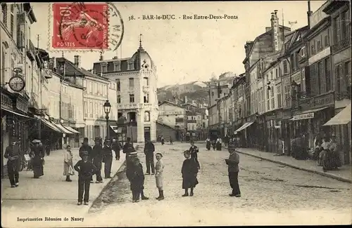 Ak Bar le Duc Meuse, Rue Entre Deux Ponts