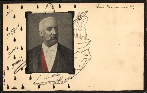 Ak Französischer Präsident Félix Faure, Portrait