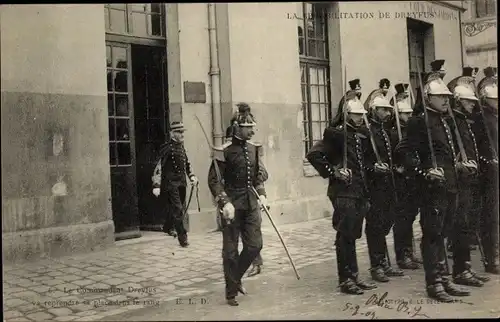 Ak Le Rehabilitation de Dreyfus, Le Commendant Dreyfus va reprendre sa place dans le rang