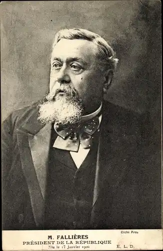 Ak Armand Fallieres, President de la Republique, Portrait
