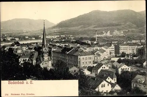 Ak Podmokly Bodenbach Děčín Tetschen an der Elbe Region Aussig, Panorama