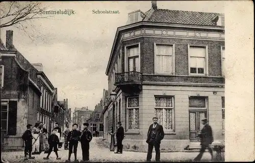 Ak Spijkenisse Südholland, Schoolstraat