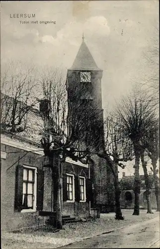 Ak Leersum Utrechtse Heuvelrug Utrecht, Toren met omgeving