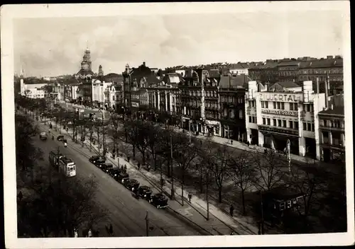 Ak Hamburg Mitte St. Pauli, Spielbudenplatz, Reeperbahn, Straßenbahn, Autos, Kiosk, Zillertal