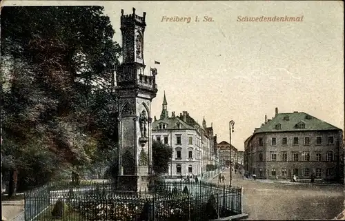 Ak Freiberg in Sachsen, Schwedendenkmal