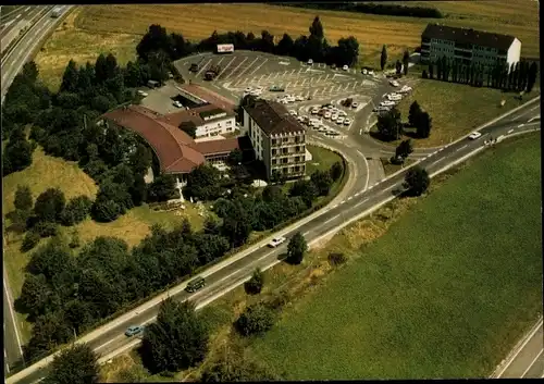 Ak Kassel in Hessen, Hotel Autobahn Rasthaus, Fliegeraufnahme