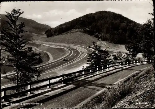 Ak Rohrbrunn Weibersbrunn im Spessart, Autobahn Frankfurt-Nürnberg