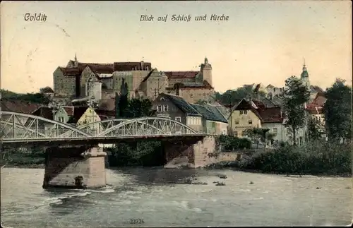 Ak Colditz in Sachsen, Schloss, Kirche