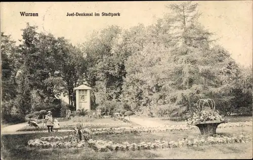 Ak Wurzen in Sachsen, Juel-Denkmal im Stadtpark