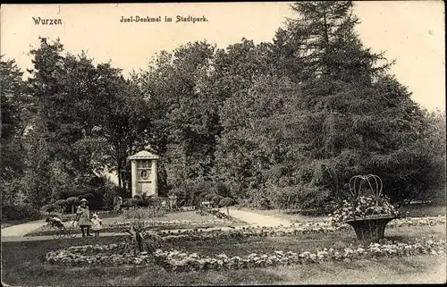 Ak Wurzen in Sachsen, Juel-Denkmal im Stadtpark