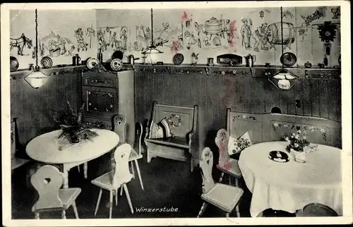 Ak Döbeln Sachsen, Konzert und Ballhaus Staupitzbad, Winzerstube