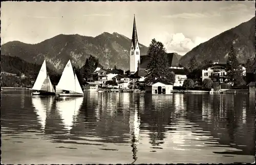 Ak Rottach Egern in Oberbayern, Tegernsee mit Bodenschneid