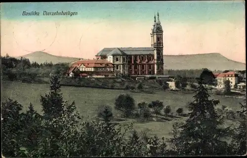 Ak Vierzehnheiligen Bad Staffelstein am Main Oberfranken, Basilika