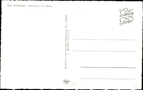 Ak Bad Kissingen Unterfranken Bayern, Universum mit Saale