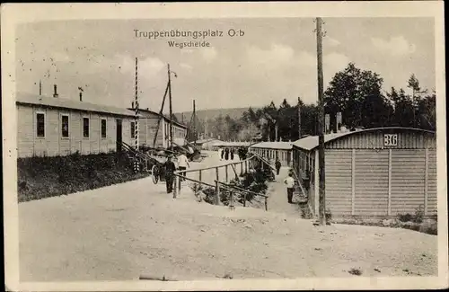 Ak Bad Orb im Spessart, Wegscheide, Truppenübungsplatz