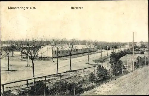 Ak Munster im Heidekreis, Truppenübungsplatz Munsterlager, Baracken