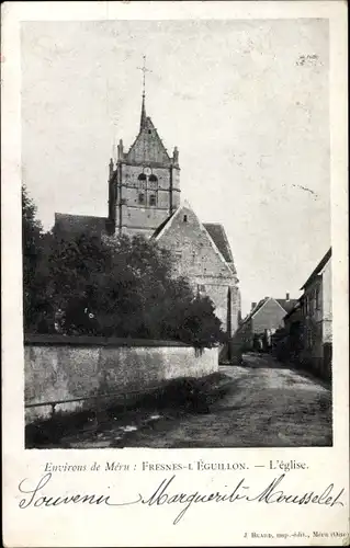 Ak Fresne Léguillon Oise, L'Eglise