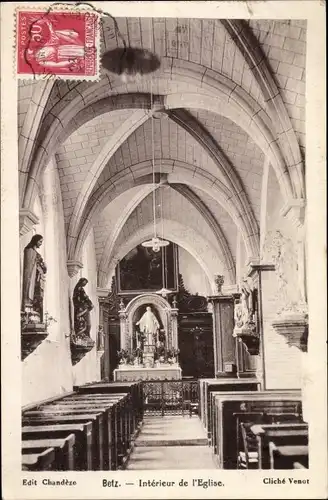 Ak Betz Oise, Interieur de l'Eglise