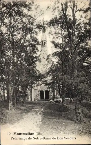 Ak Montmélian Oise, Pelerinage de Notre Dame de Bon Secours