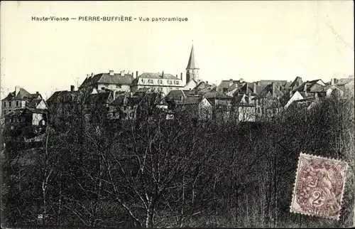 Ak Pierre Buffière Haute Vienne, Vue panoramique