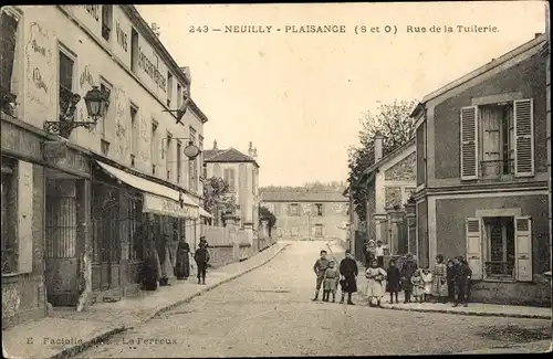 Ak Neuilly Plaisance Seine Saint Denis, Rue de la Tuilerie, Anwohner