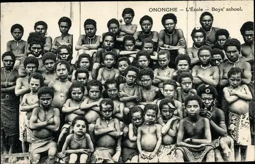 Ak Ononghe Papua Neuguinea, L'Ecole, Boys' School, Schüler der Jungenschule