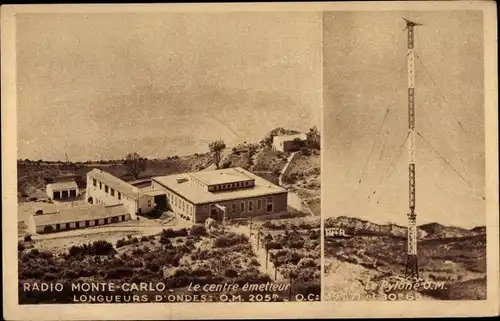 Ak Monte Carlo Monaco, Radio Monte Carlo, Le centre emetteur, Le Pylone, Sendemast