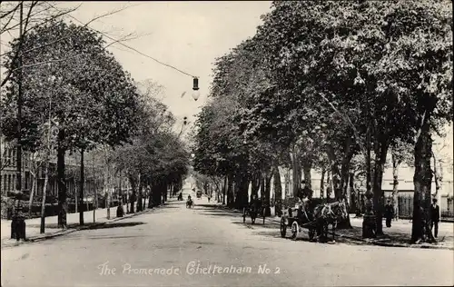 Ak Cheltenham Gloucestershire South West England, The Promenade