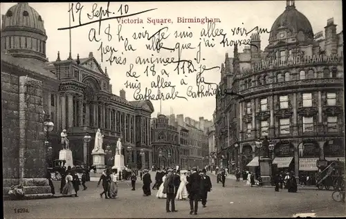Ak Birmingham West Midlands England, Victoria Square