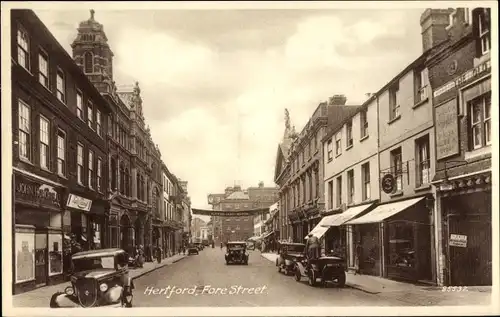 Ak Hertford East England, Fore Street, Autos