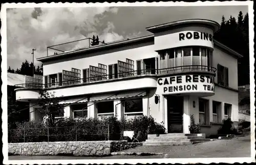 Ak Crans sur Sierre Montana Kanton Wallis, Café-Restaurant Robinson