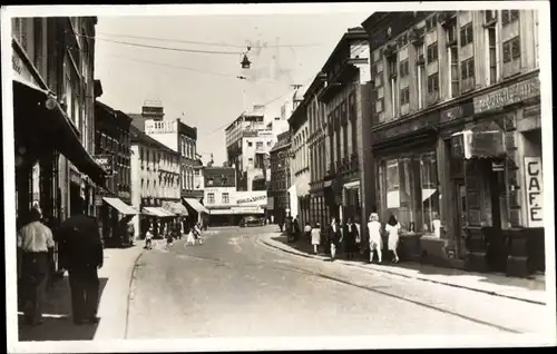 Ak Heerlen Limburg Niederlande, Akerstraat, Straßenpartie, Café