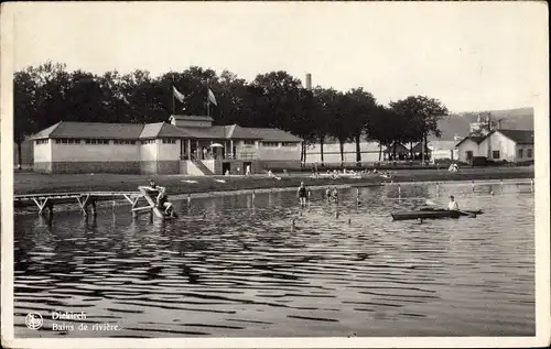 Ak Diekirch Luxemburg, Bains de riviere