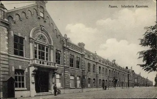 Ak Assen Drenthe Niederlande, Infanterie Kazernes