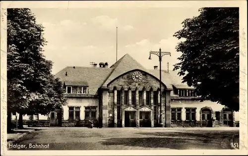 Ak Haiger in Hessen, Blick auf den Bahnhof