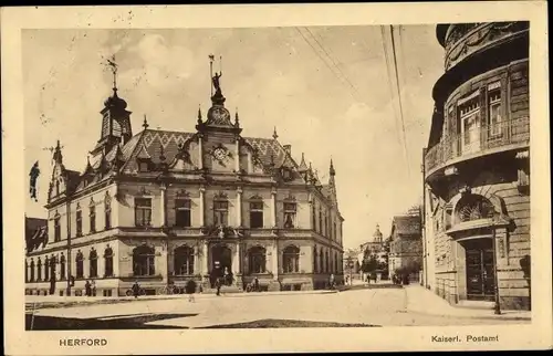 Ak Herford in Nordrhein Westfalen, Kaiserliches Postamt