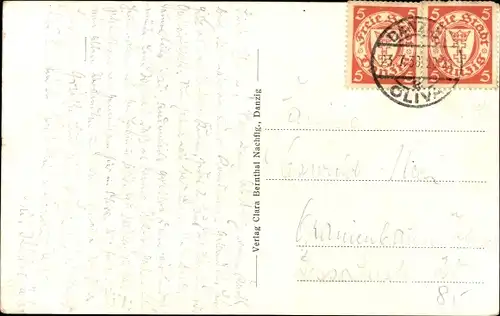 Ak Oliva Gdańsk Danzig, Panorama vom Karlsberg