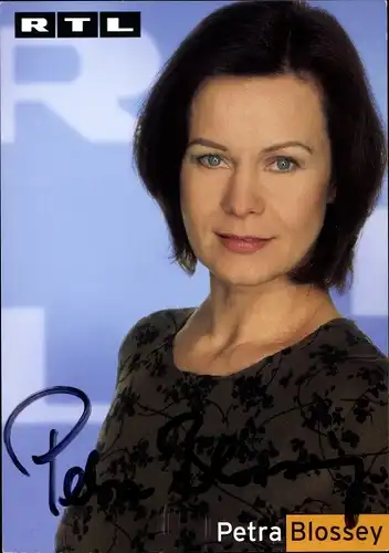 Ak Schauspielerin Petra Blossey, Portrait, Autogramm, RTL
