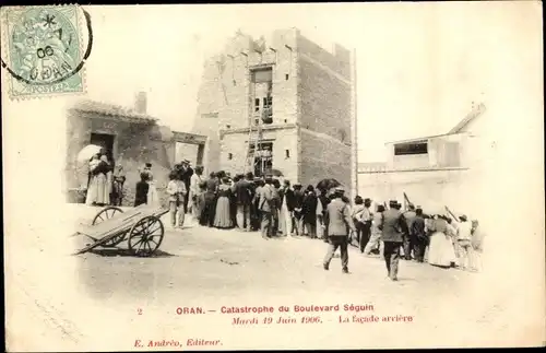 Ak Oran Algerien, Catastrophe du Boulevard Seguin 1906