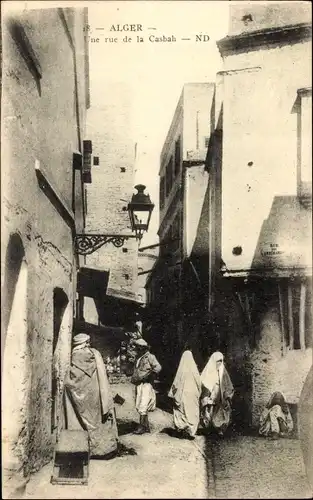 Ak Algier Alger Algerien, Une Rue de la Casbah