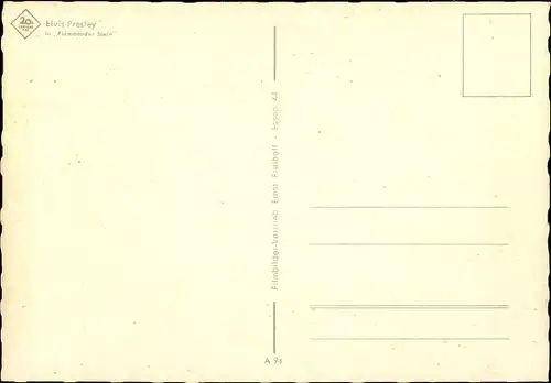 Ak Sänger und Schauspieler Elvis Presley, Portrait, Flammender Stern