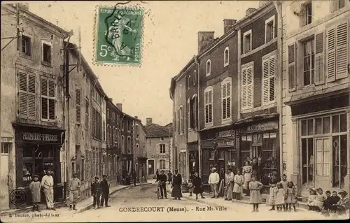 Ak Gondrecourt Meuse, Rue Mi Ville