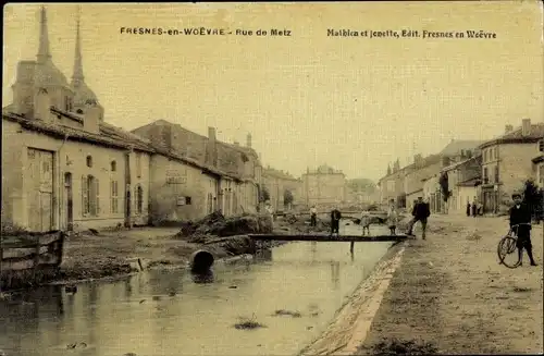 Ak Fresnes en Woëvre Meuse, Rue de Metz
