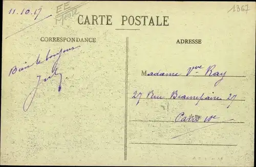 Ak Dagonville Meuse, Grande Rue Basse