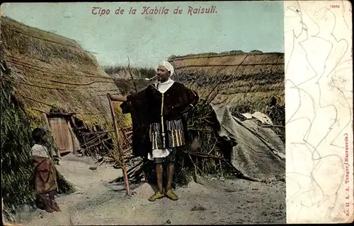 Ak Tipo de la Kabila de Raisuli, Maghreb, Dorfpartie, Häuser